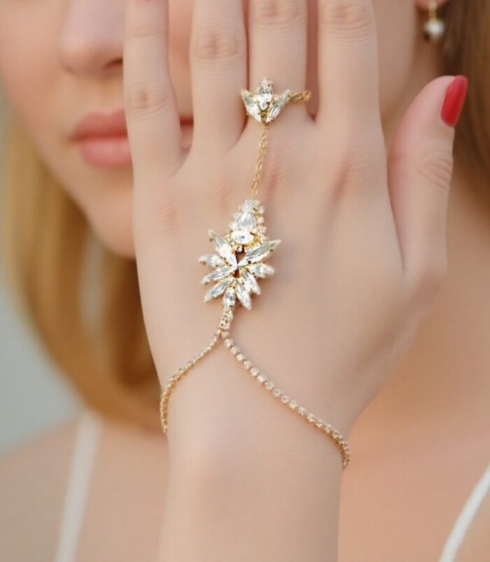 Full Diamond Rhinestone Bracelet Ring (1)