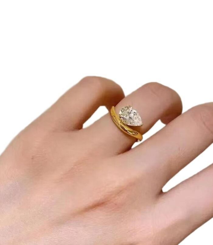 Golden_Water_Drop_Zircon_Ring_Womens (2)