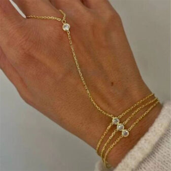 Light Luxury Copper Chain Finger Chain For Women's