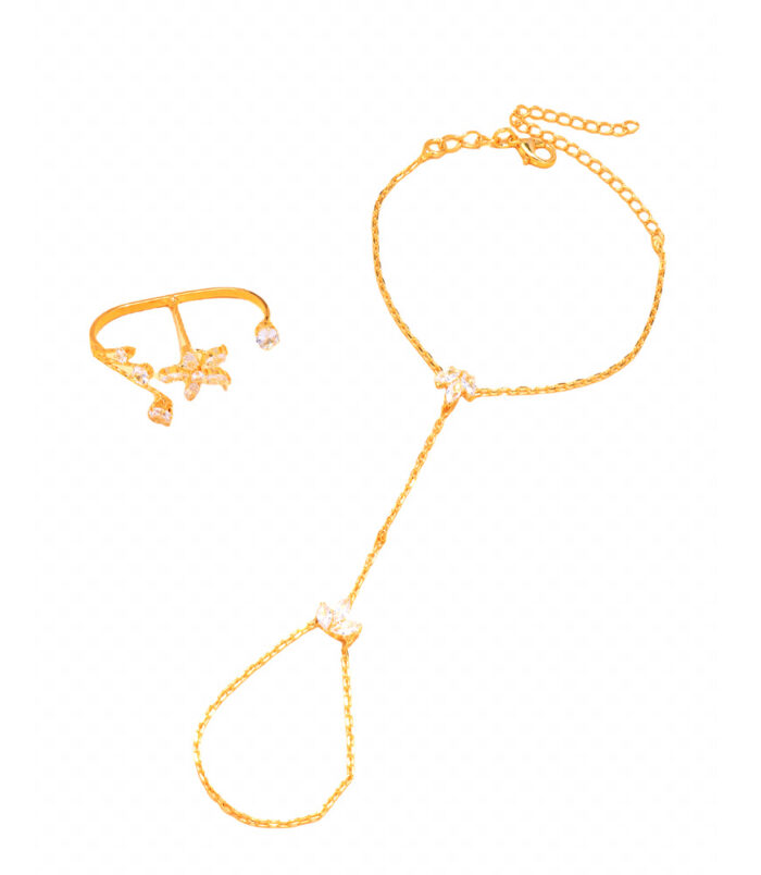 Small Fresh Sweet Flower Finger Bracelet (1)