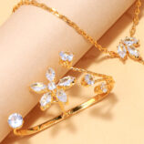 Small Fresh Sweet Flower Finger Bracelet (2)