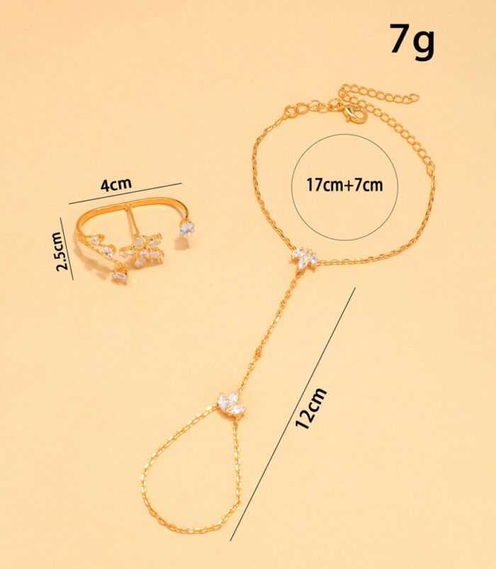 Small Fresh Sweet Flower Finger Bracelet (4)