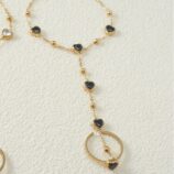 Vintage Elegant Heart-shaped Gemstone Bracelet Ring