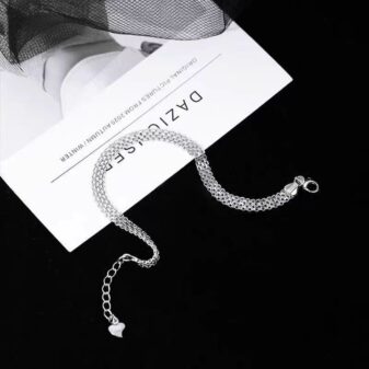 Woven Round Bead Chain Bracelet Woman's