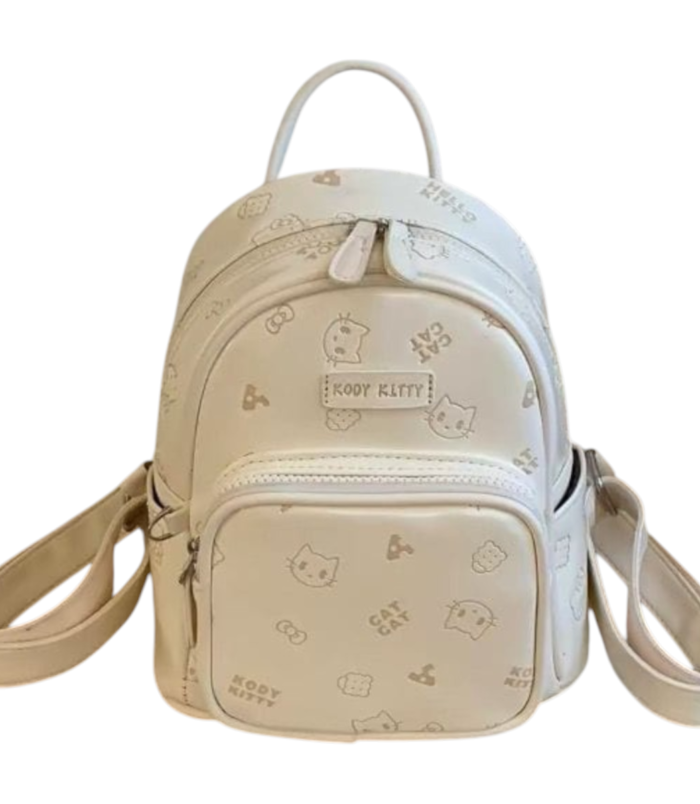 Cartoon Chic Leather Versatile Casual Backpack