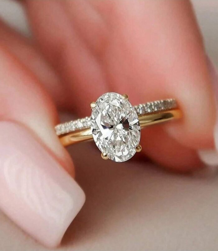 Double Layer Shiny Zircon Ring (1)