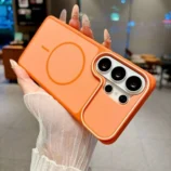 Contrast Edge Magnetic TPU Phone Case for Men showcasing the starlight orange variation