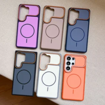 Premium contrast edge magnetic tpu phone case available in six distinct modern colors