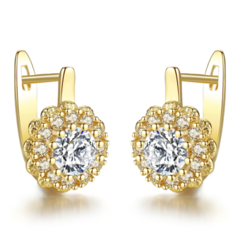 Flash Diamond Flower Earrings For Women