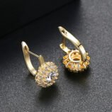 Flash Diamond Flower Earrings For Women (2)