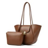 High-end Color Block Large Capacity Tote Bag For Women (4)
