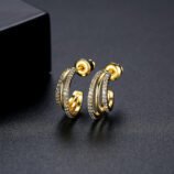 Jinse Golden Earring For Woman (2)