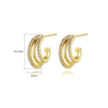 Jinse Golden Earring For Woman (2)