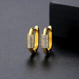 Micro-Pave Hexagon Hoop Earrings (1)