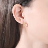 Micro-Pave Hexagon Hoop Earrings (2)
