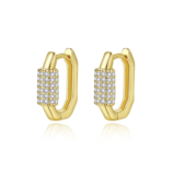 Micro-Pave Hexagon Hoop Earrings (2)