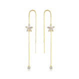 Simple Flower Ear Line Earrings For Women (1)