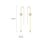 Simple Flower Ear Line Earrings For Women (2)