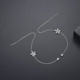 Simple Flower Ear Line Earrings For Women (3)